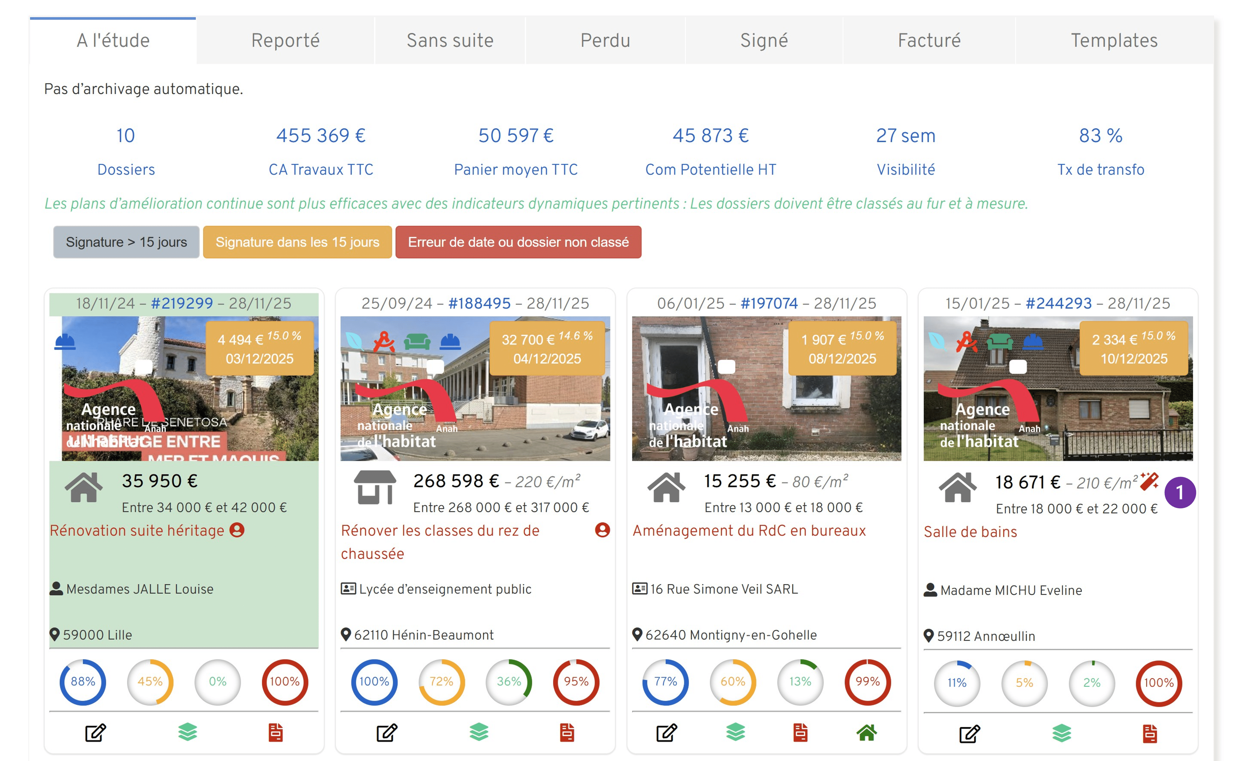Acces portail client ouverture du dossier