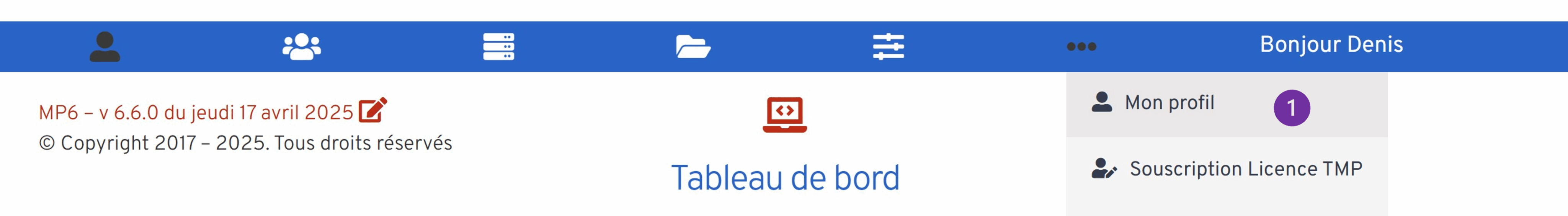 Application mobile Menu secondaire Mon profil scaled