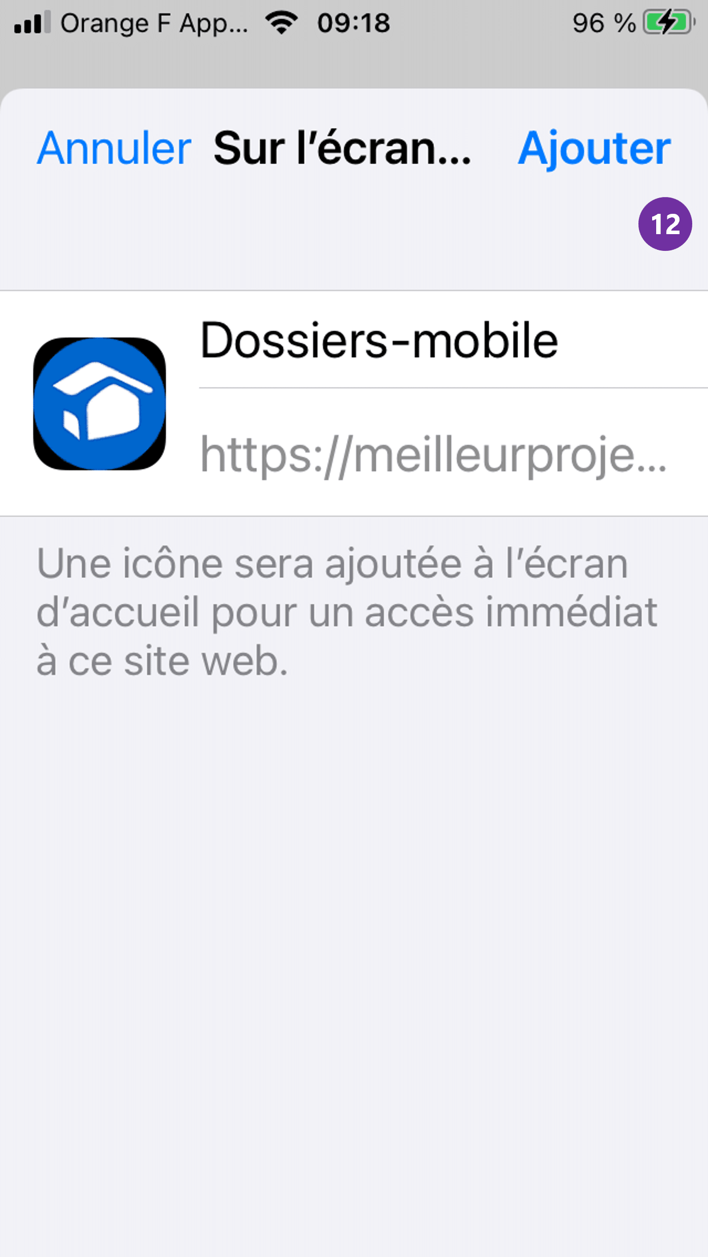 Application mobile confirmez lajout