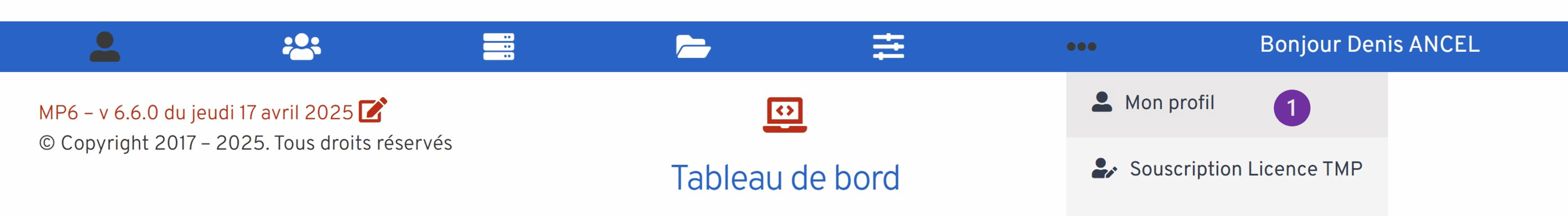 Menu secondaire – Mon profil Menu secondaire Mon profil scaled